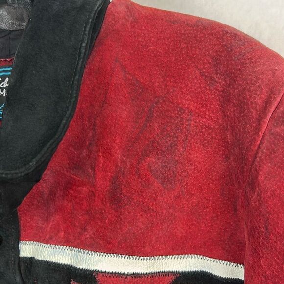 Vtg Echo Mountain Leather Bomber Style Jacket Coat MEX Sz 38, Mens S, Womens L - Picture 4 of 12